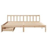 Bed frame without mattress 180x200 cm solid pine wood