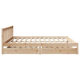 Bed frame without mattress 180x200 cm solid pine wood