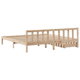 Bed frame without mattress 180x200 cm solid pine wood