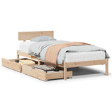 Cadre de lit sans matelas 90x190 cm bois de pin massif