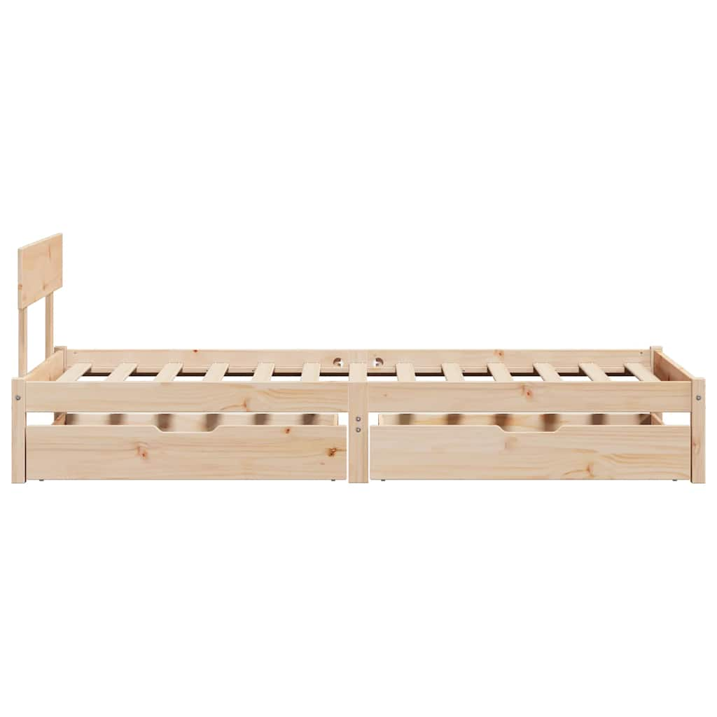 Cadre de lit sans matelas 90x190 cm bois de pin massif