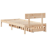 Cadre de lit sans matelas 90x190 cm bois de pin massif