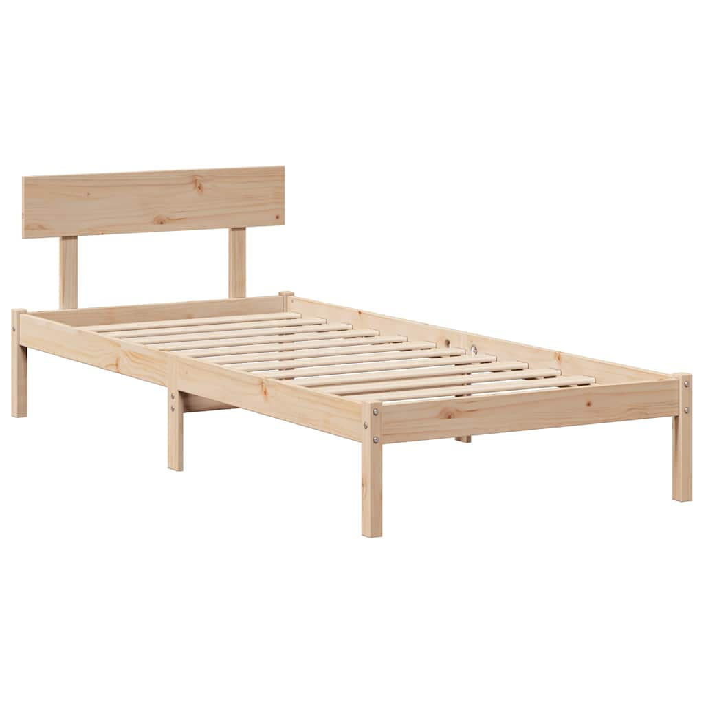 Cadre de lit sans matelas 90x190 cm bois de pin massif