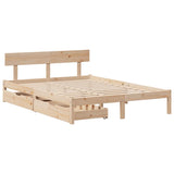 Cadre de lit sans matelas 120x190 cm bois de pin massif