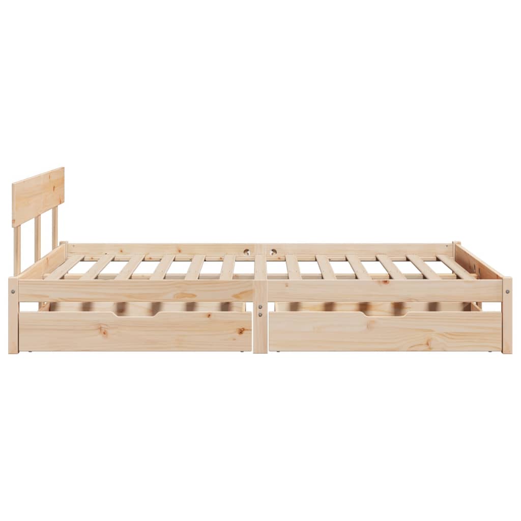 Cadre de lit sans matelas 120x190 cm bois de pin massif