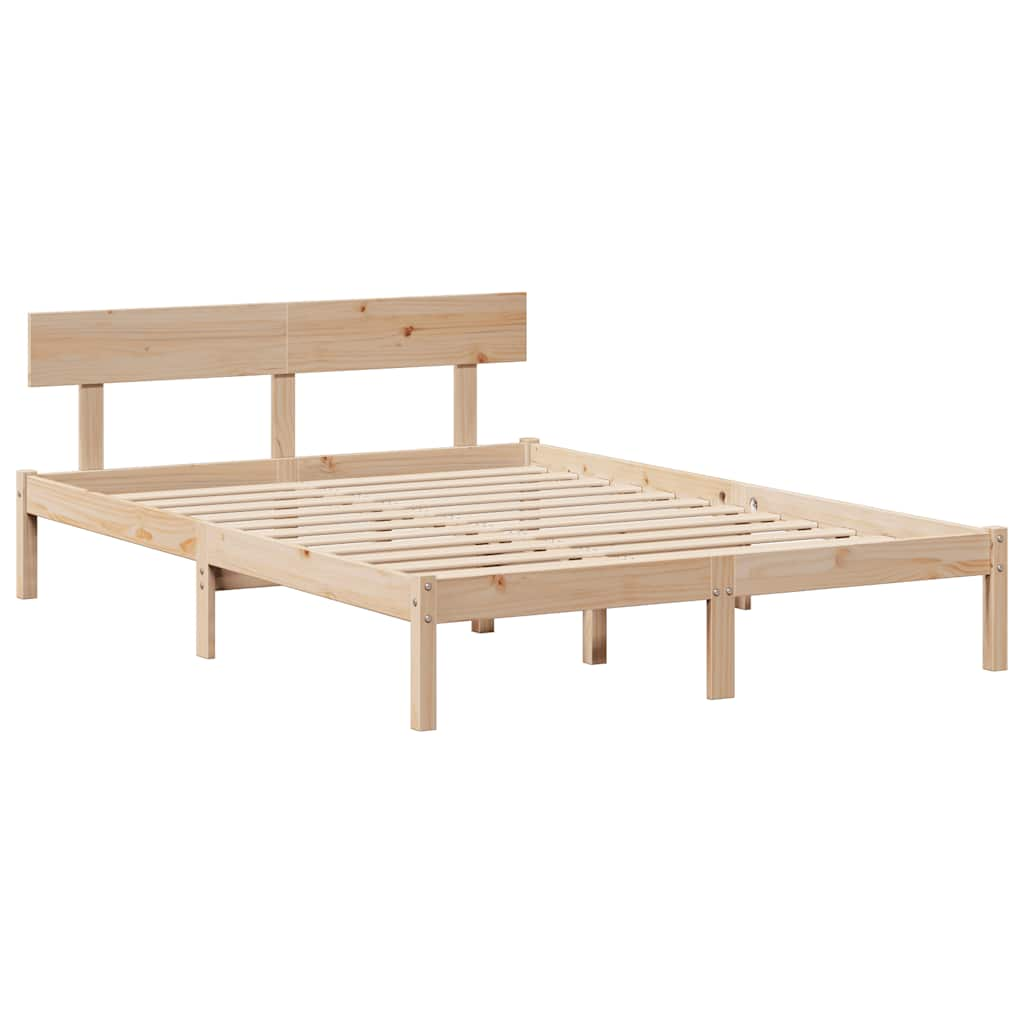 Cadre de lit sans matelas 120x190 cm bois de pin massif