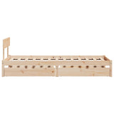 Cadre de lit sans matelas 100x200 cm bois massif de pin