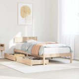 Cadre de lit sans matelas 100x200 cm bois massif de pin