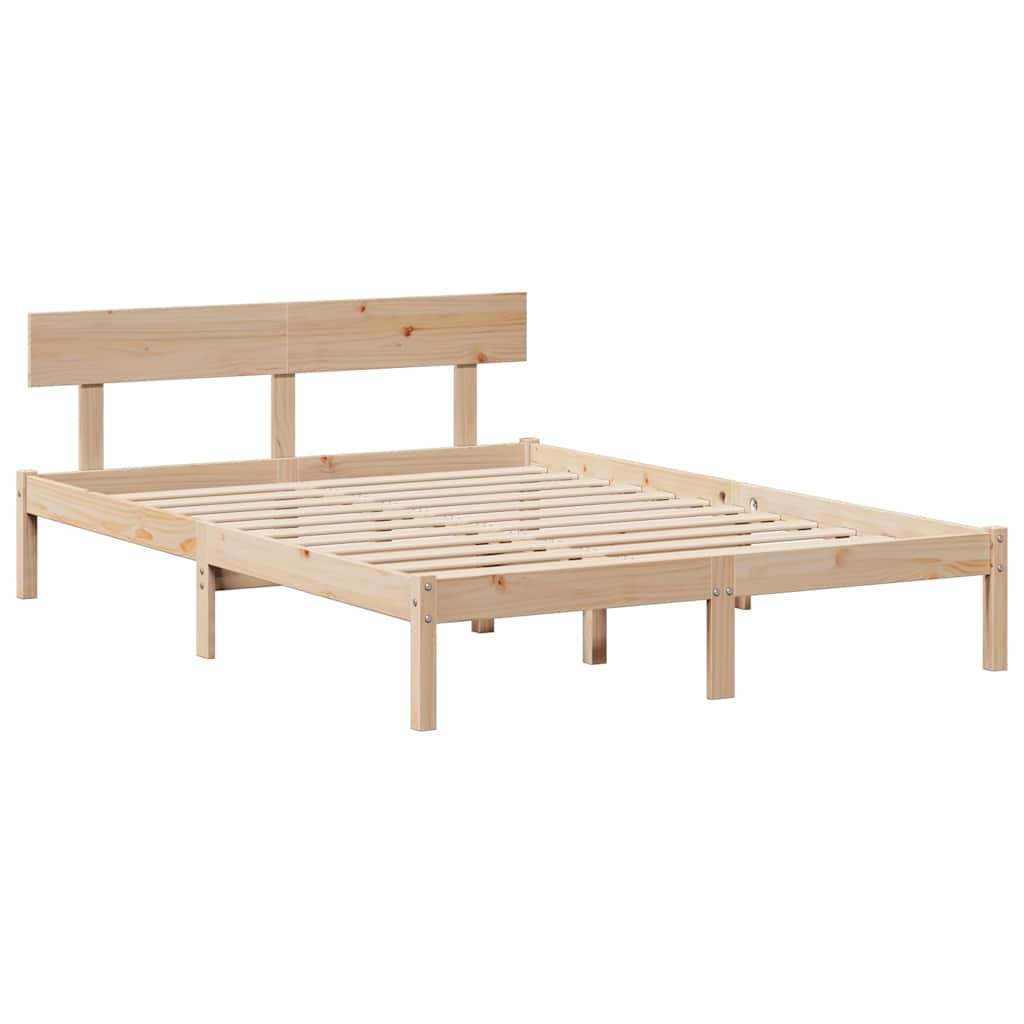 Cadre de lit sans matelas 120x200 cm bois de pin massif