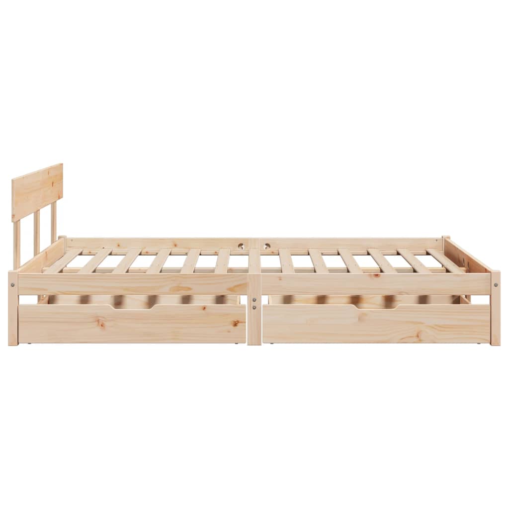 Cadre de lit sans matelas 140x200 cm bois massif de pin