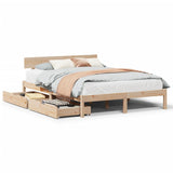 Bed frame without mattress 160x200 cm solid pine wood