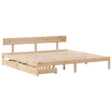 Bed frame without mattress 180x200 cm solid pine wood