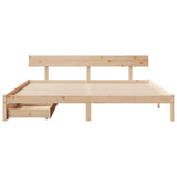 Bed frame without mattress 180x200 cm solid pine wood