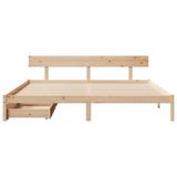 Bed frame without mattress 200x200 cm solid pine wood