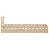 Cadre de lit sans matelas 90x190 cm bois de pin massif