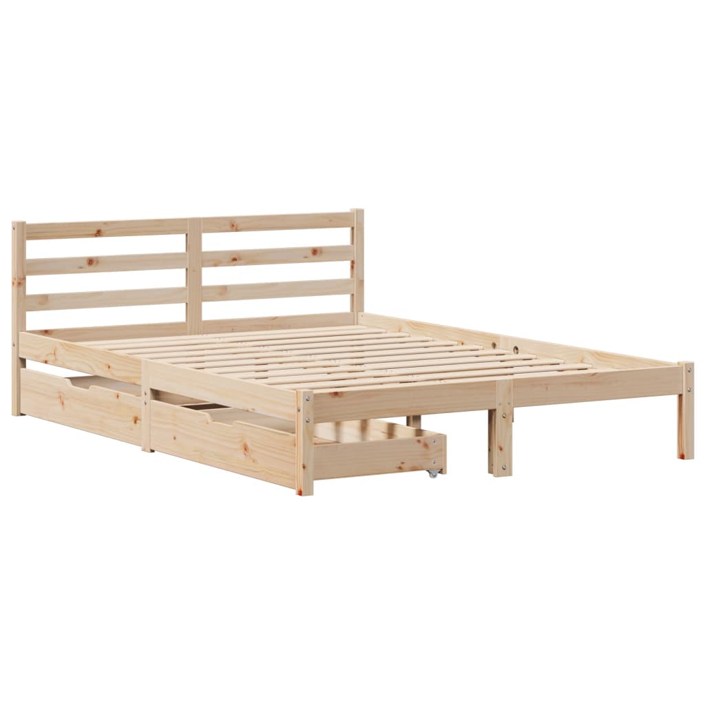 Cadre de lit sans matelas 120x190 cm bois de pin massif