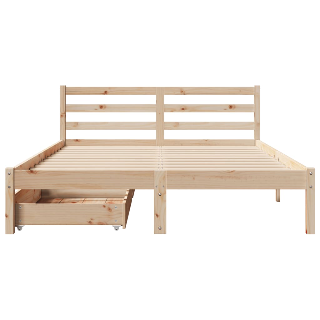 Cadre de lit sans matelas 120x190 cm bois de pin massif