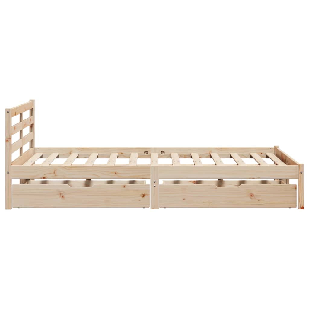 Cadre de lit sans matelas 120x190 cm bois de pin massif