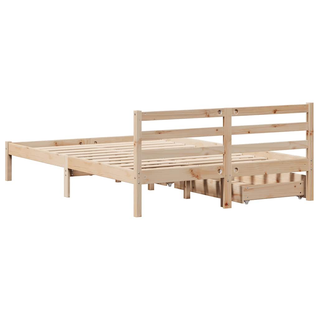 Cadre de lit sans matelas 120x190 cm bois de pin massif