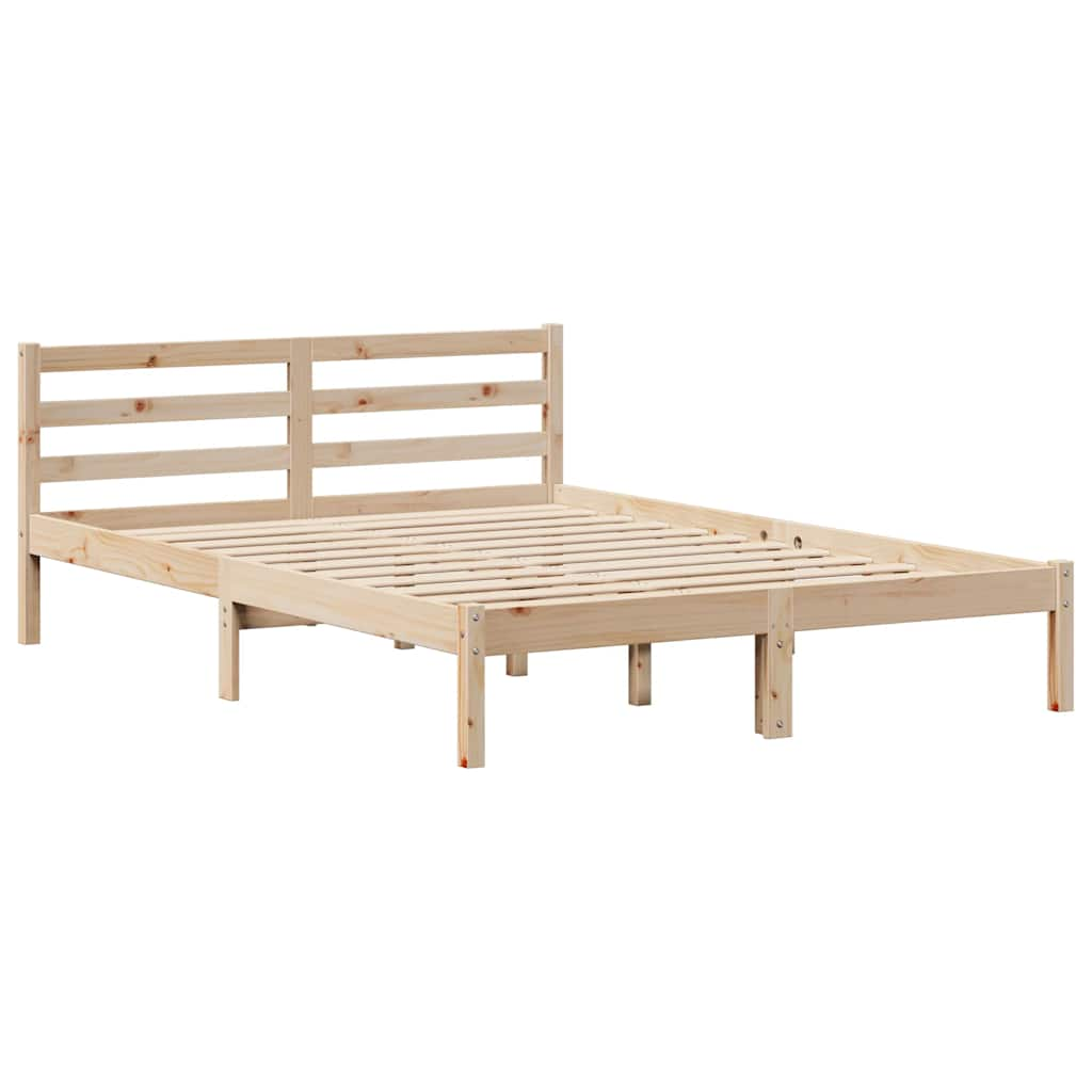 Cadre de lit sans matelas 120x190 cm bois de pin massif