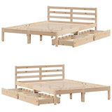 Cadre de lit sans matelas 120x190 cm bois de pin massif