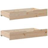 Bed frame without mattress 100x200 cm solid pine wood