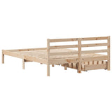 Cadre de lit sans matelas 120x200 cm bois de pin massif