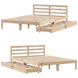 Cadre de lit sans matelas 120x200 cm bois de pin massif