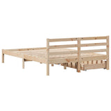 Bed frame without mattress 140x200 cm solid pine wood