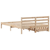 Bed frame without mattress 160x200 cm solid pine wood