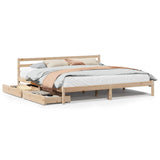 Bed frame without mattress 180x200 cm solid pine wood