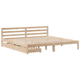 Bed frame without mattress 180x200 cm solid pine wood