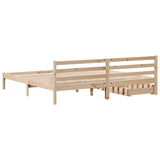 Bed frame without mattress 180x200 cm solid pine wood