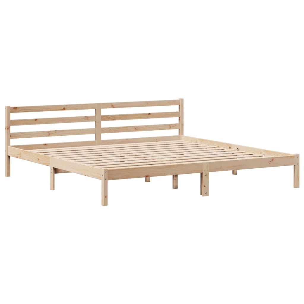 Bed frame without mattress 180x200 cm solid pine wood