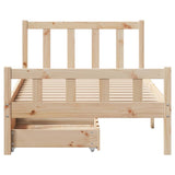 Cadre de lit sans matelas 75x190 cm bois de pin massif