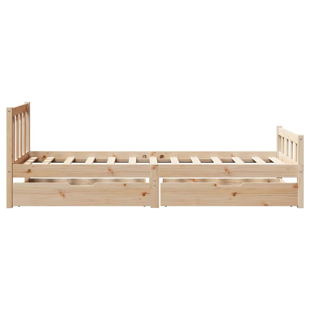 Cadre de lit sans matelas 75x190 cm bois de pin massif