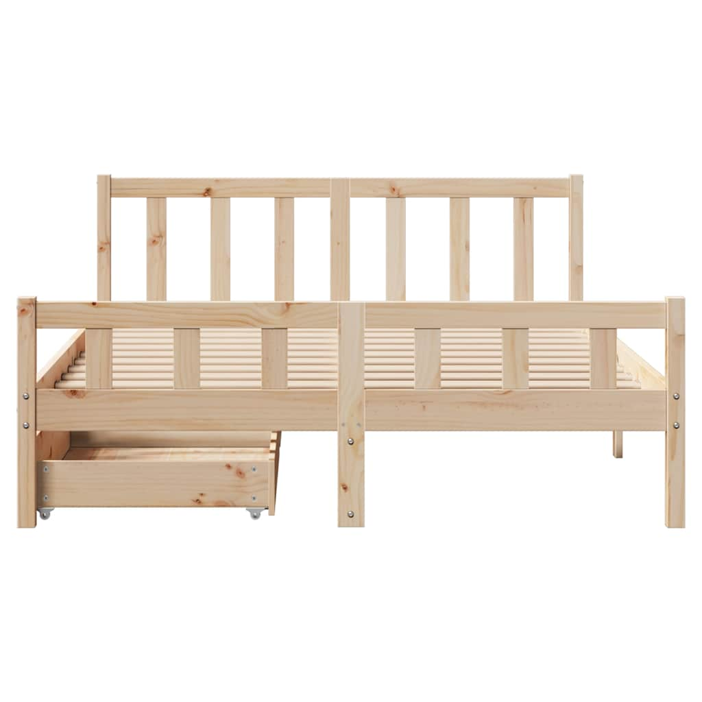 Cadre de lit sans matelas 120x190 cm bois de pin massif