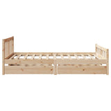 Cadre de lit sans matelas 120x190 cm bois de pin massif