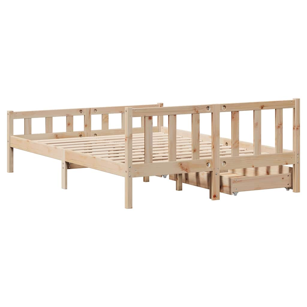 Cadre de lit sans matelas 120x190 cm bois de pin massif