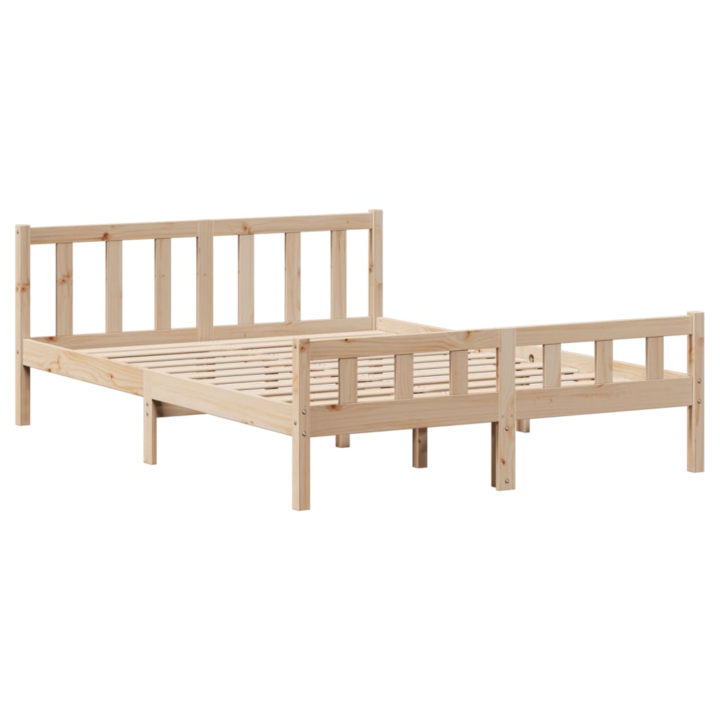 Cadre de lit sans matelas 120x190 cm bois de pin massif