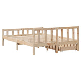 Cadre de lit sans matelas 150x200 cm bois de pin massif