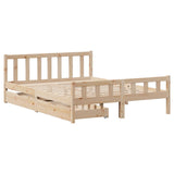 Bed frame without mattress 160x200 cm solid pine wood