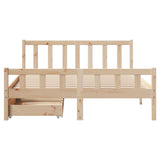 Bed frame without mattress 160x200 cm solid pine wood