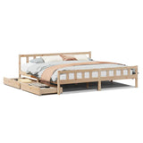 Bed frame without mattress 180x200 cm solid pine wood