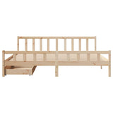 Bed frame without mattress 180x200 cm solid pine wood