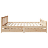 Bed frame without mattress 180x200 cm solid pine wood