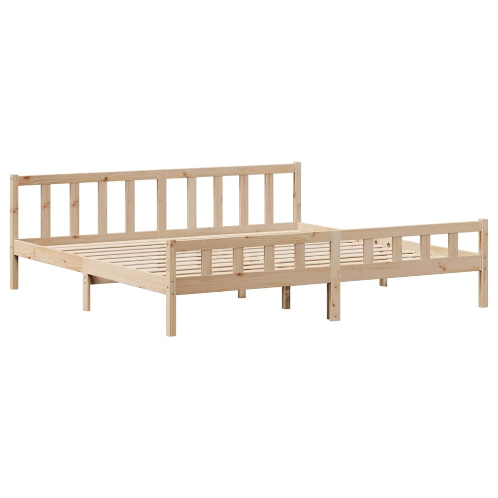 Bed frame without mattress 180x200 cm solid pine wood