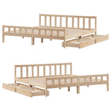 Bed frame without mattress 180x200 cm solid pine wood