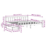 Bed frame without mattress 180x200 cm solid pine wood