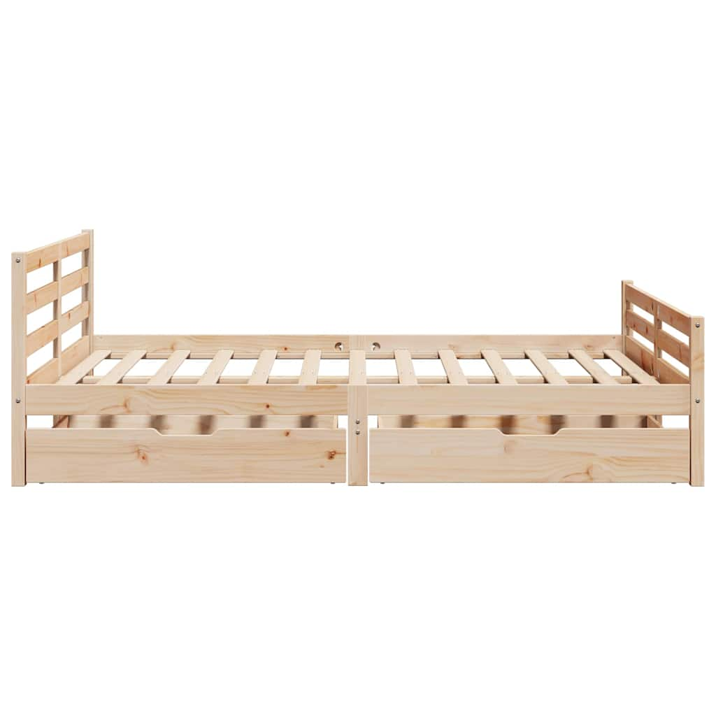 Cadre de lit sans matelas 120x190 cm bois de pin massif